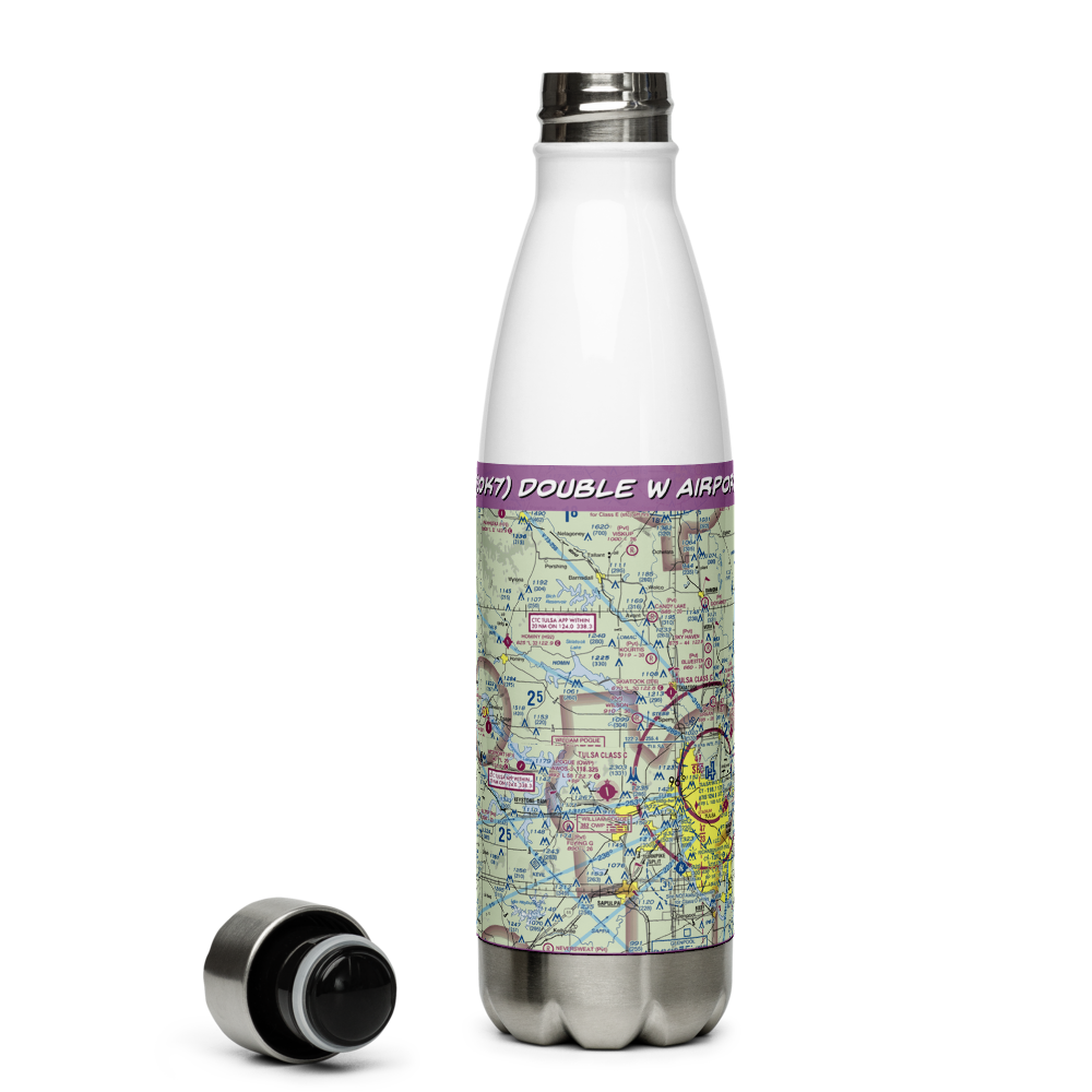 Double W Airport (3OK7) VFR Sectional Water Bottle 