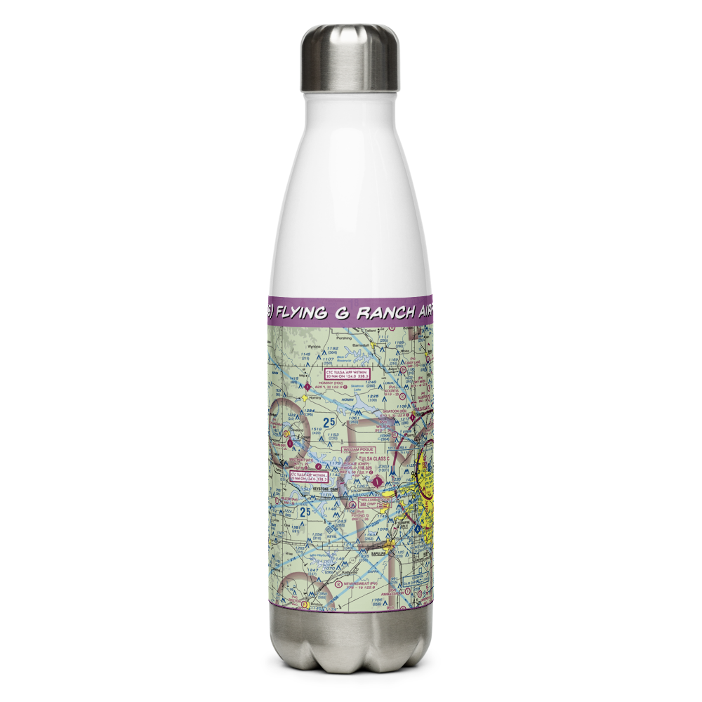 Flying G Ranch Airport (3OK8) VFR Sectional Water Bottle 