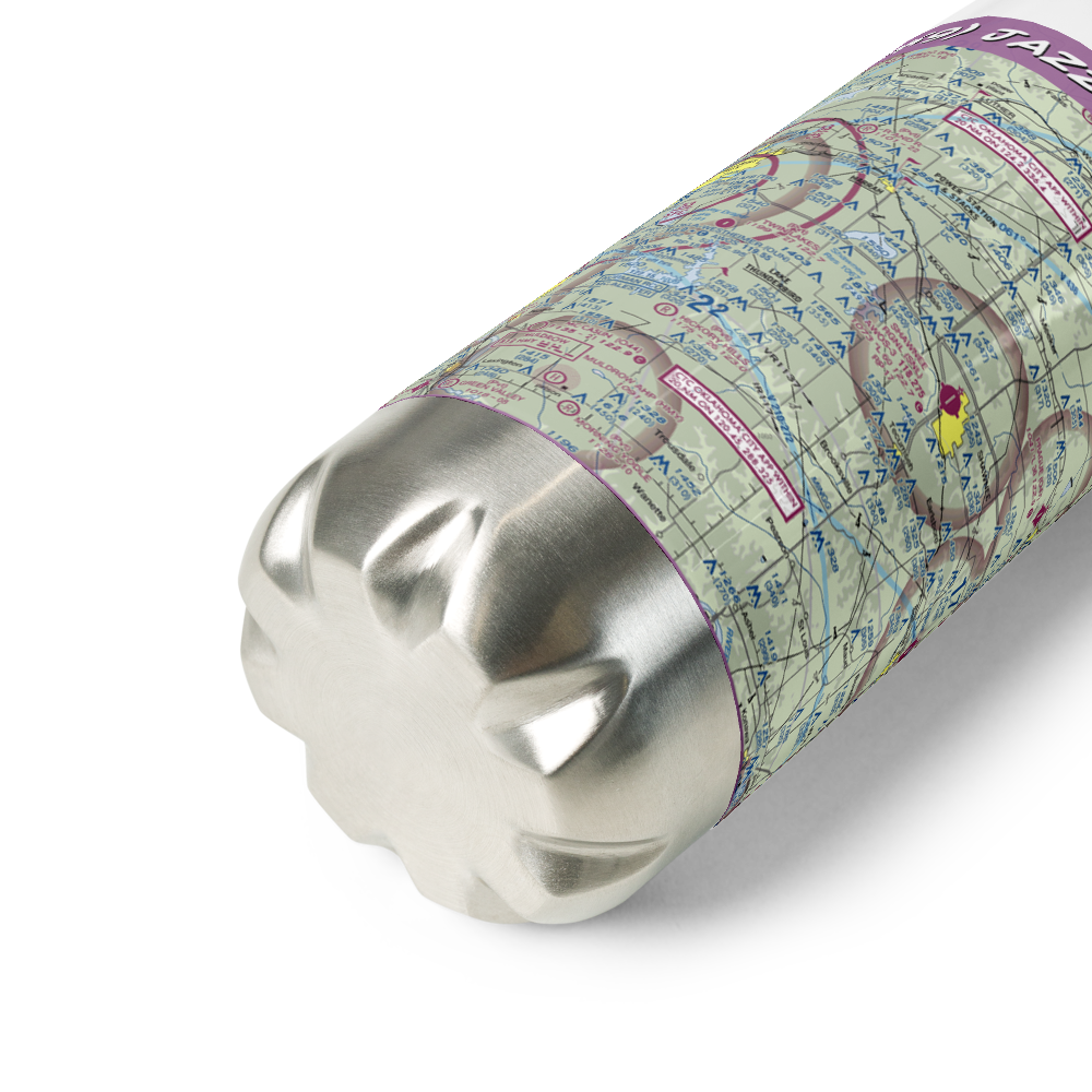 Jazz Ranch Airport (3OK9) VFR Sectional Water Bottle 