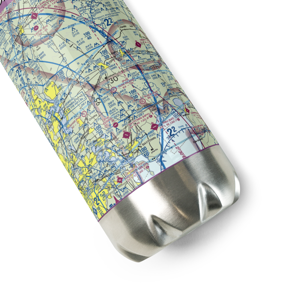 Gum Island Airport (3TE1) VFR Sectional Water Bottle 