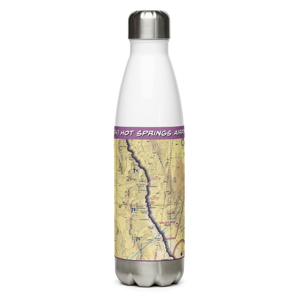 Hot Springs Airport (3TE4) VFR Sectional Water Bottle 