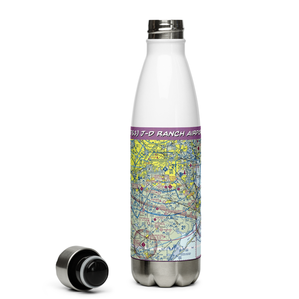 J-D Ranch Airport (3TS3) VFR Sectional Water Bottle 