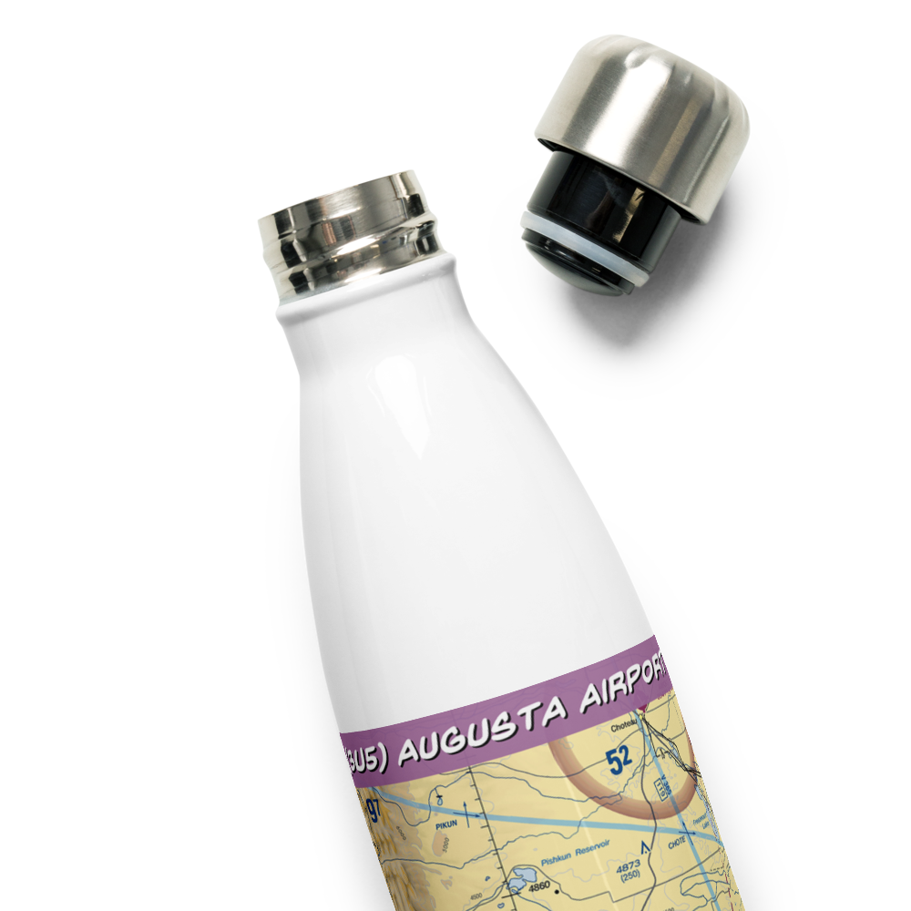 Augusta Airport (3U5) VFR Sectional Water Bottle 