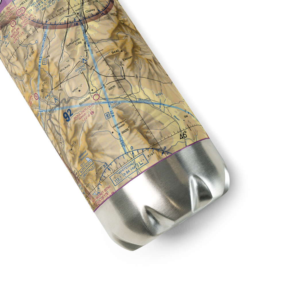 Boulder Airport (3U9) VFR Sectional Water Bottle 