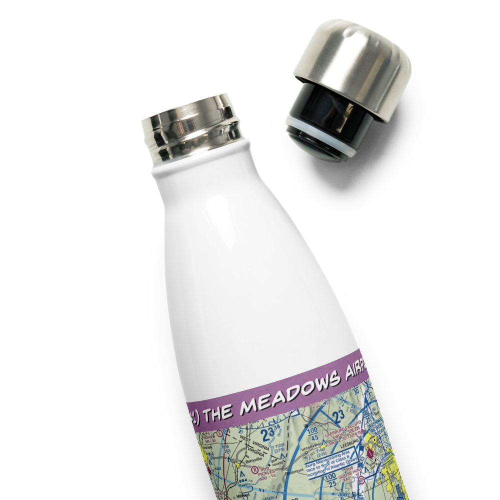 The Meadows Airport (3VA1) VFR Sectional Water Bottle 