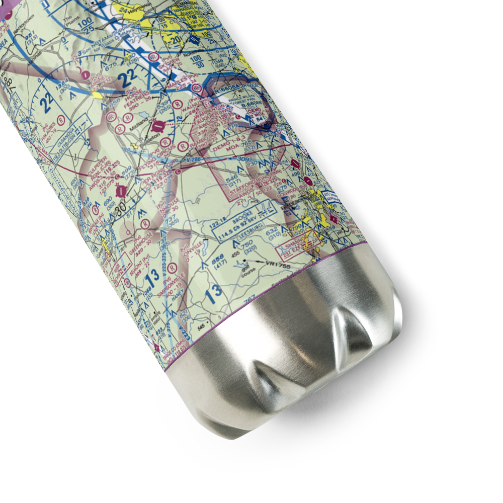 Flying Circus Aerodrome (3VA3) VFR Sectional Water Bottle 