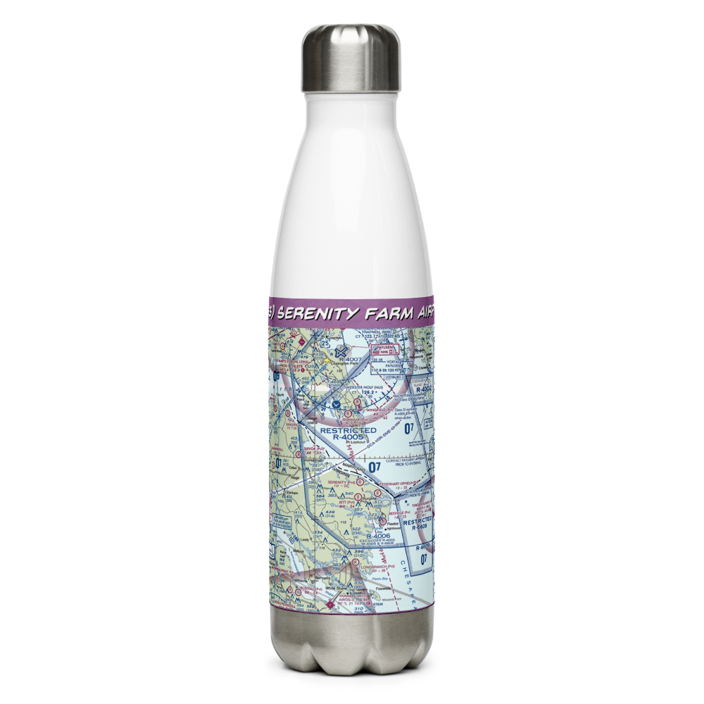 Serenity Farm Airport (3VG3) VFR Sectional Water Bottle 