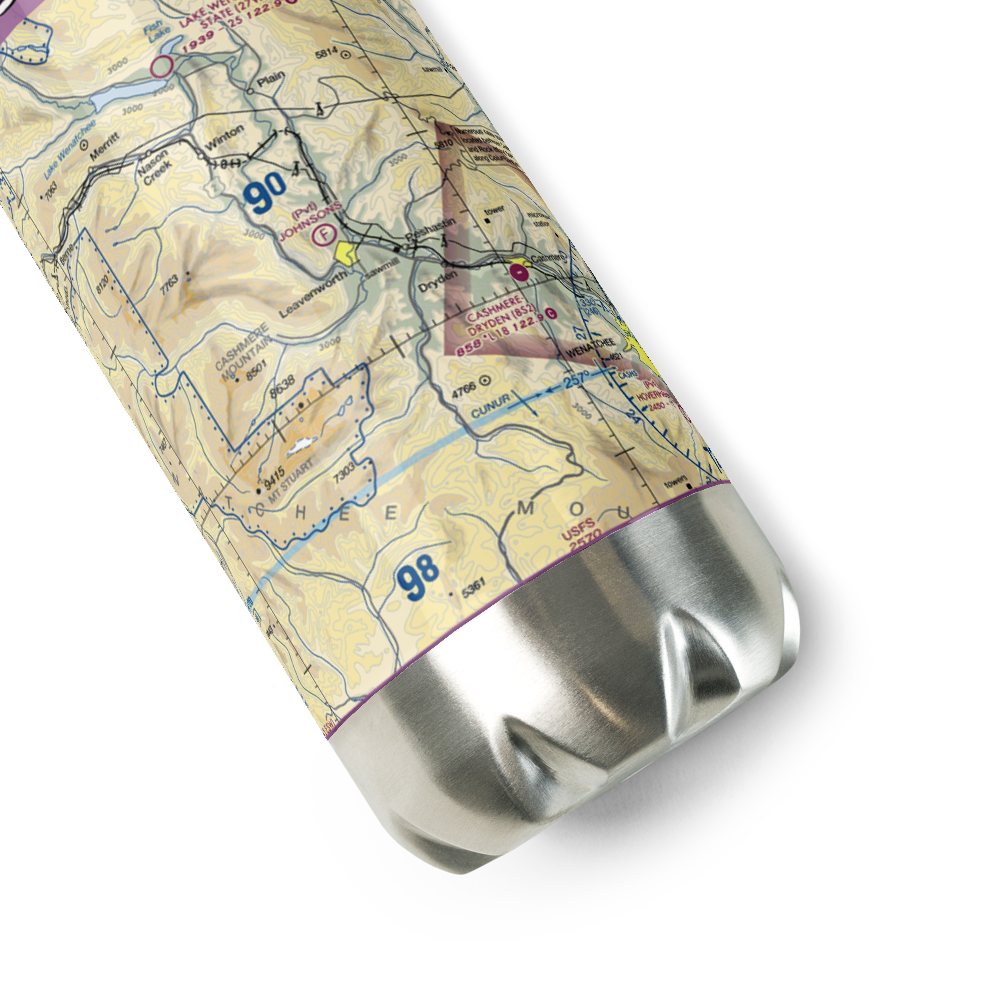 Johnson's Landing Ultralightport (3WA1) VFR Sectional Water Bottle 