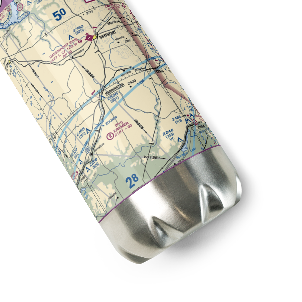 Hanes Airport (3WA2) VFR Sectional Water Bottle 