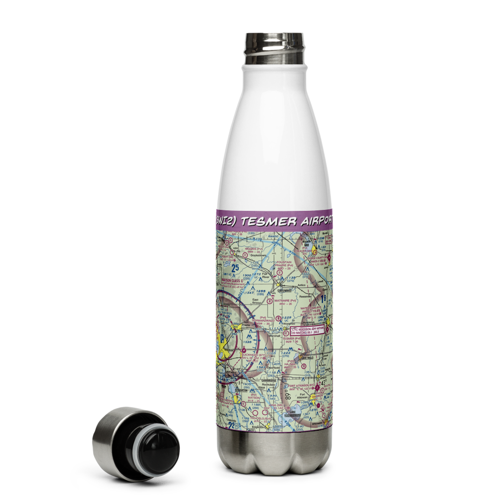 Tesmer Airport (3WI2) VFR Sectional Water Bottle 