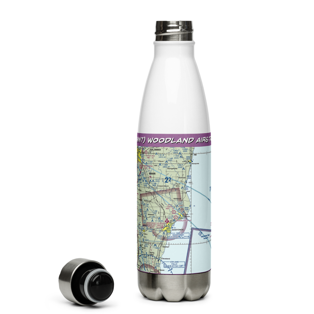 Woodland Airstrip (3WN7) VFR Sectional Water Bottle 