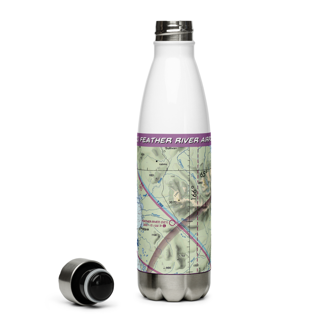 Feather River Airport (3Z1) VFR Sectional Water Bottle 