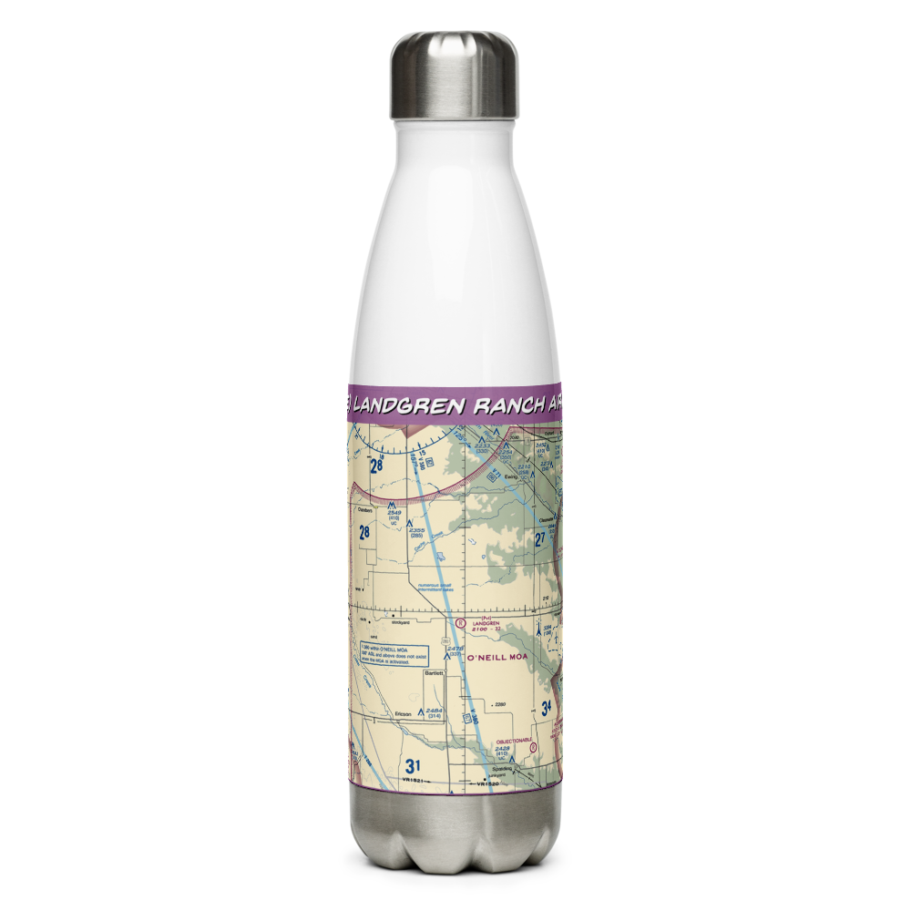 Landgren Ranch Airport (40NE) VFR Sectional Water Bottle 