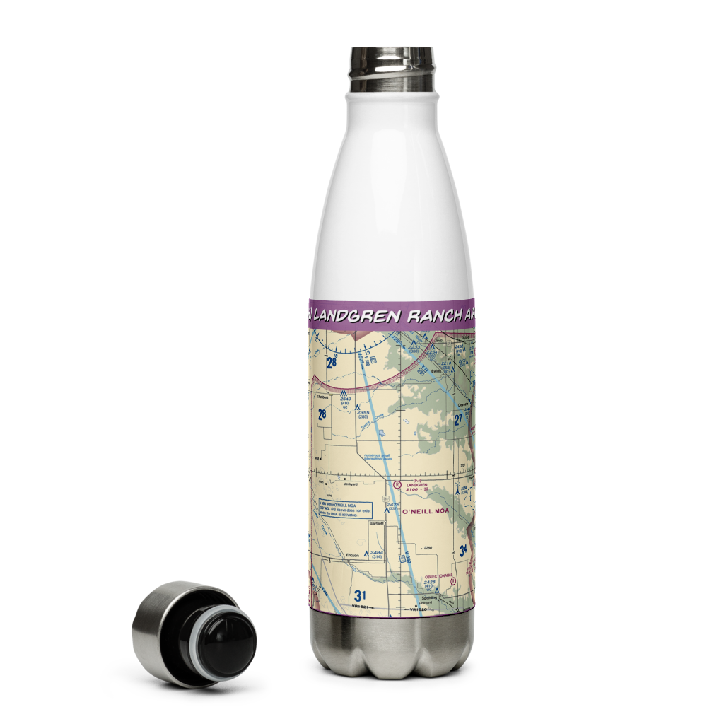 Landgren Ranch Airport (40NE) VFR Sectional Water Bottle 