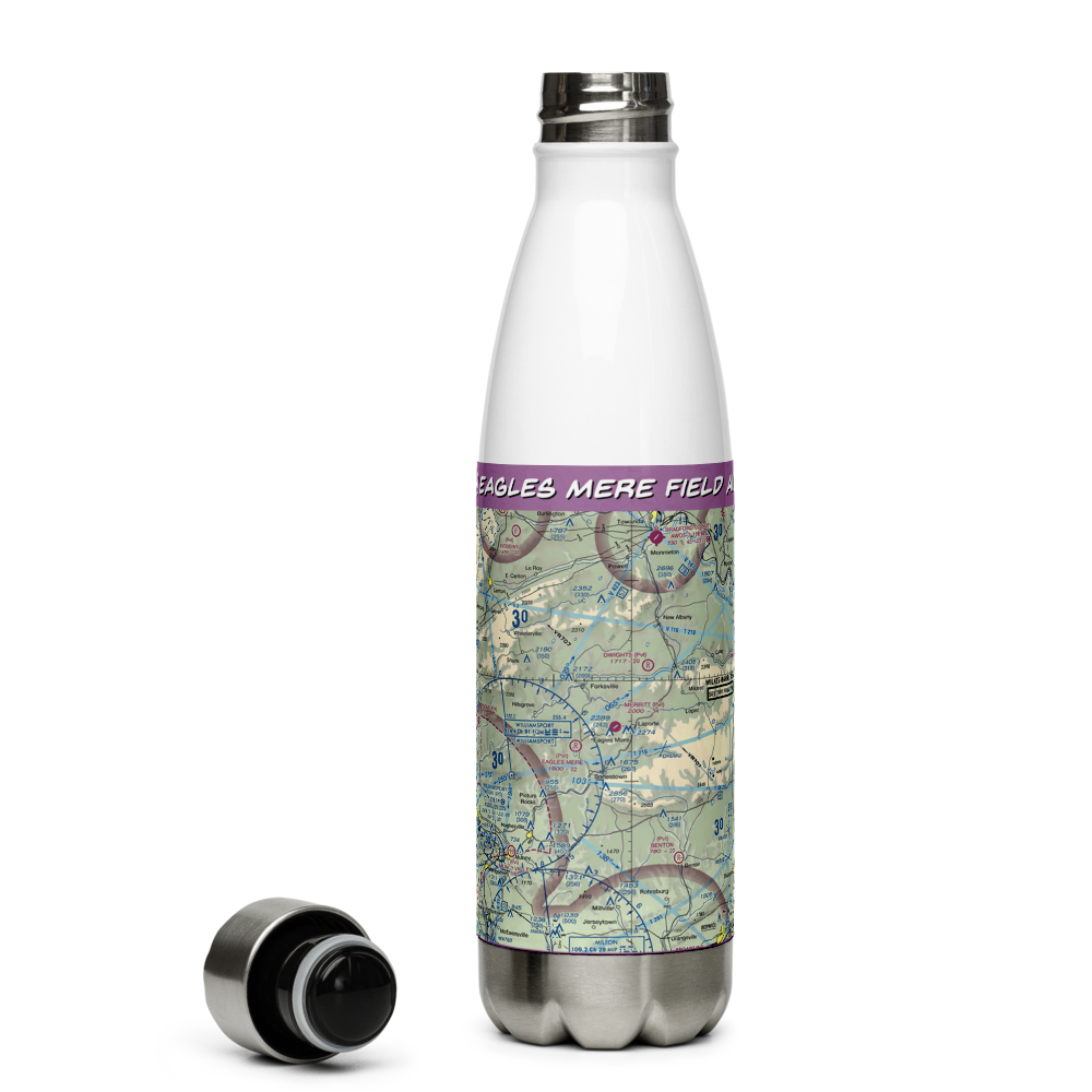 Eagles Mere Field Airport (40PN) VFR Sectional Water Bottle 