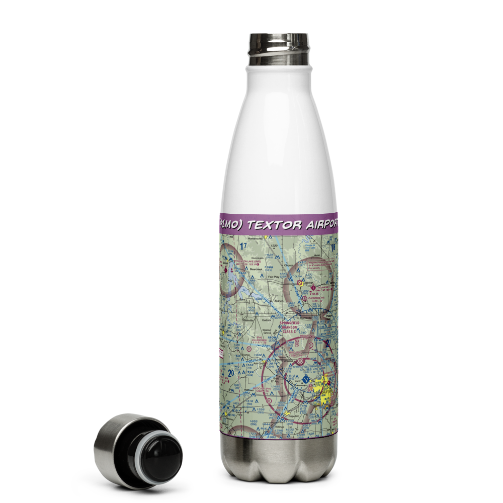 Textor Airport (41MO) VFR Sectional Water Bottle 