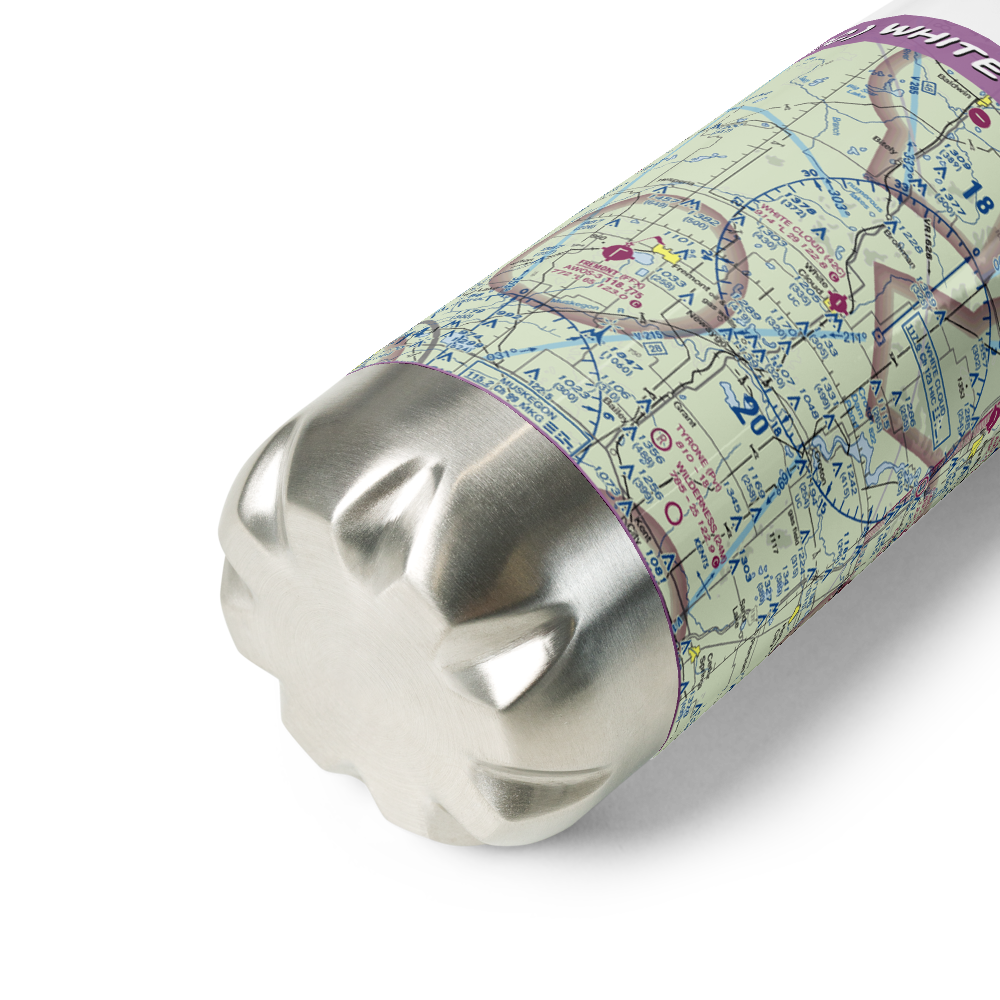 White Cloud Airport (42C) VFR Sectional Water Bottle 
