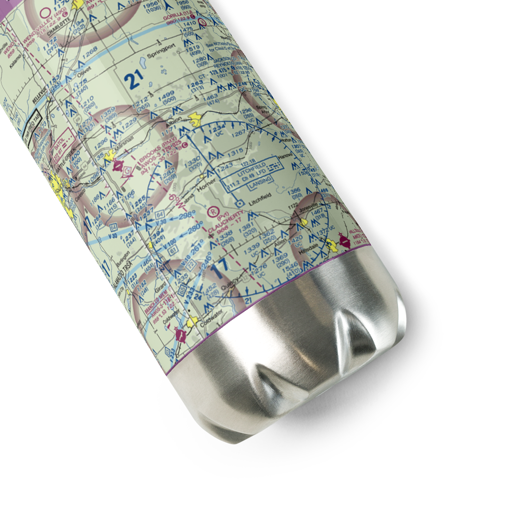 Midway Airport (42MI) VFR Sectional Water Bottle 