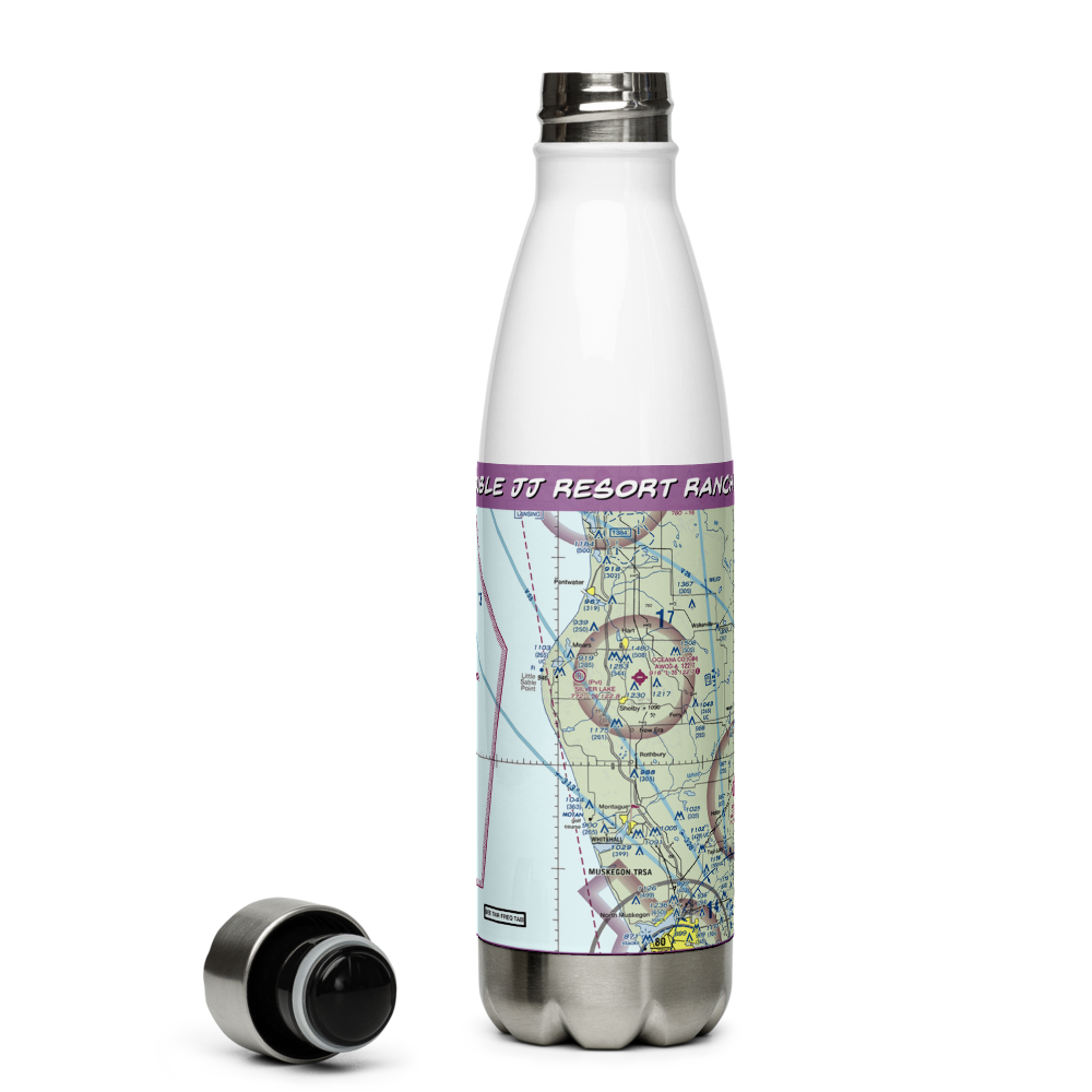 Double Jj Resort Ranch Airport (42N) VFR Sectional Water Bottle 