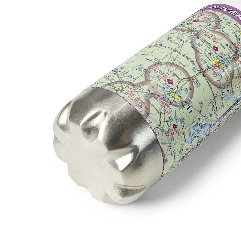 Oliver Landing Airport (42TN) VFR Sectional Water Bottle 