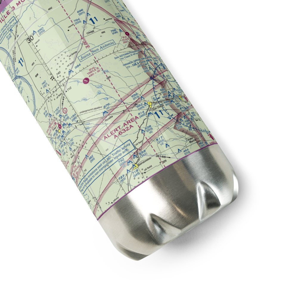 Temple Ranch Airport (42XS) VFR Sectional Water Bottle 