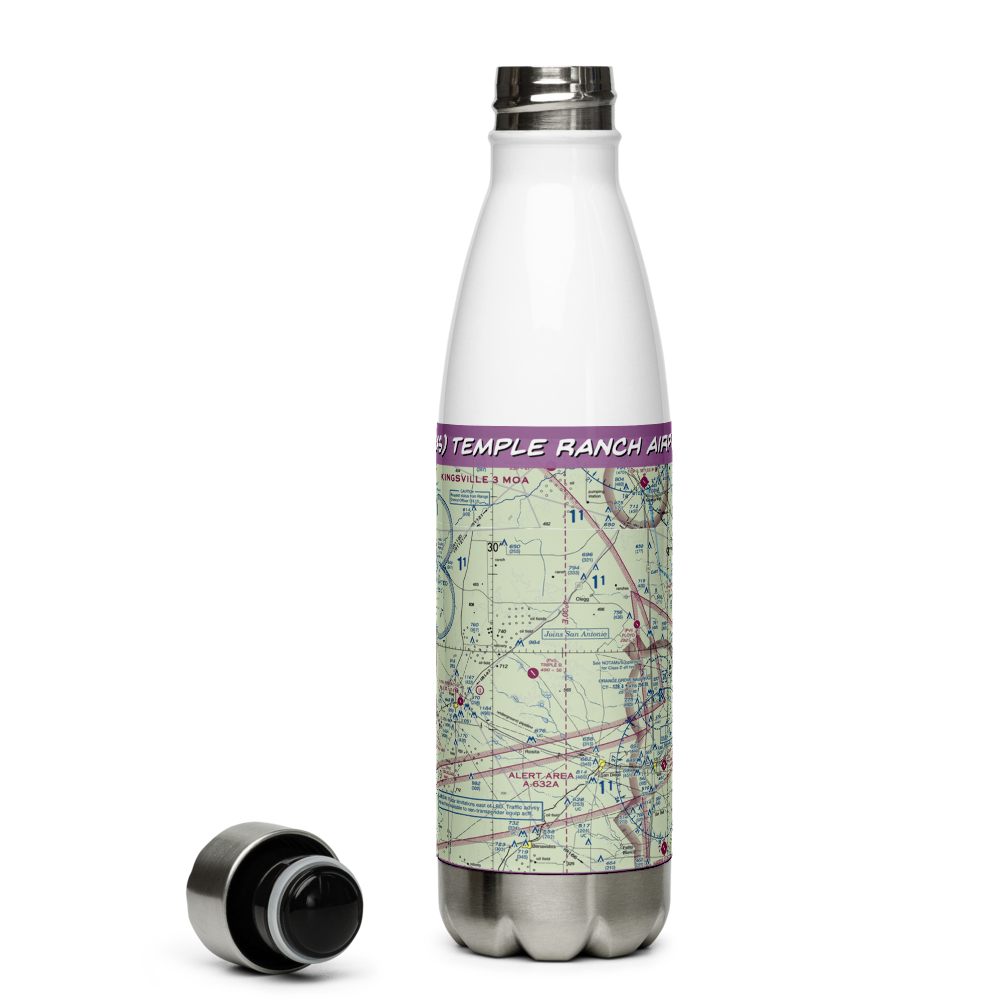 Temple Ranch Airport (42XS) VFR Sectional Water Bottle 