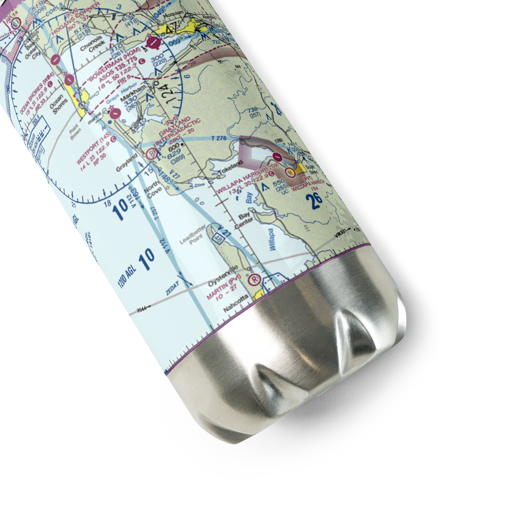 Grayland Intergalactic Airport (43IG) VFR Sectional Water Bottle 