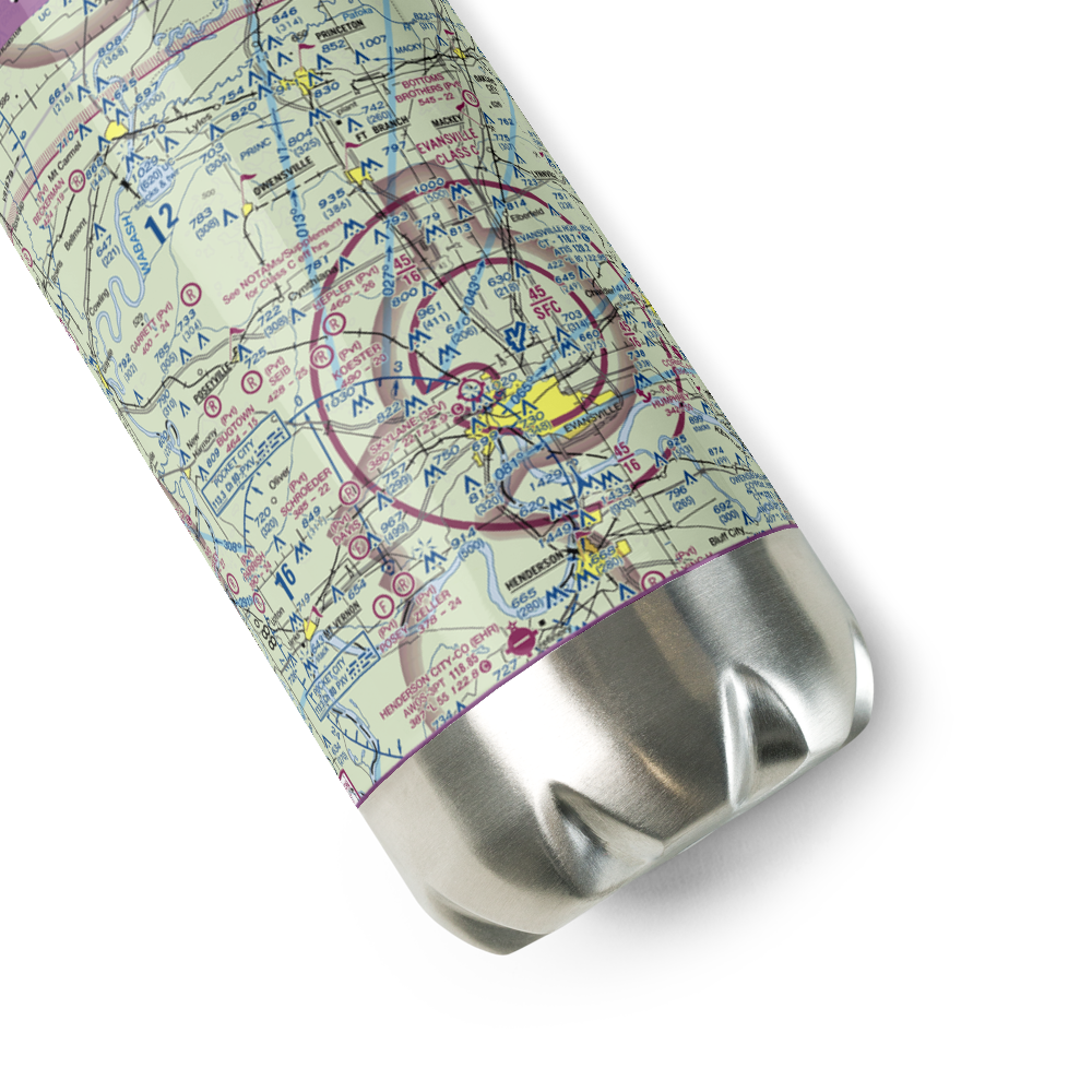 Hepler Airport (43IN) VFR Sectional Water Bottle 