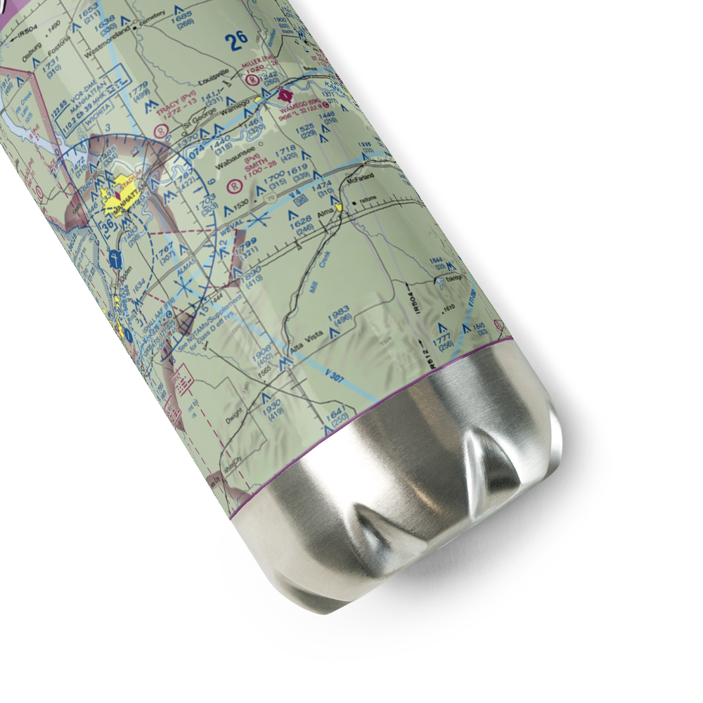 Smith Airport (43KS) VFR Sectional Water Bottle 