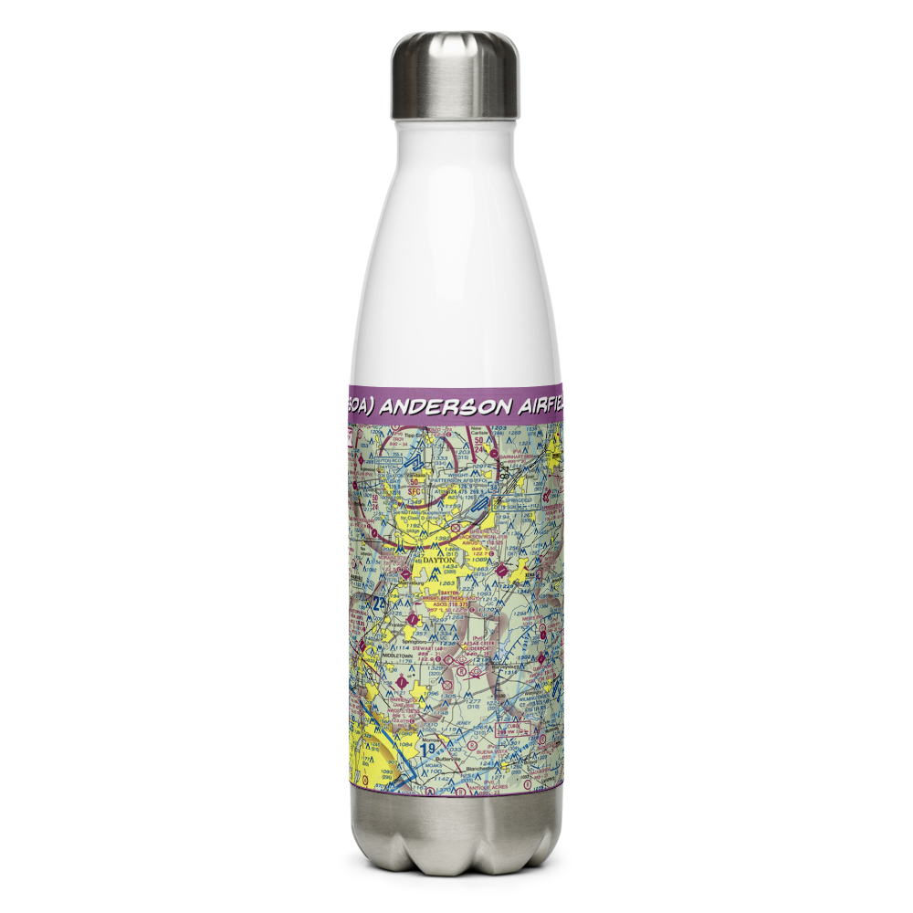 Anderson Airfield (43OA) VFR Sectional Water Bottle 