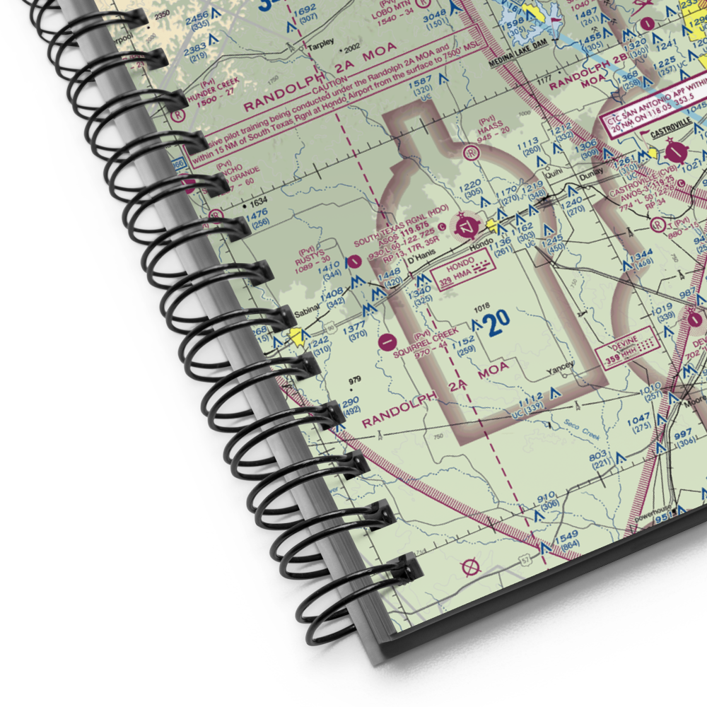 Medina River Ranch Airport (XS43) VFR Sectional Notebook 