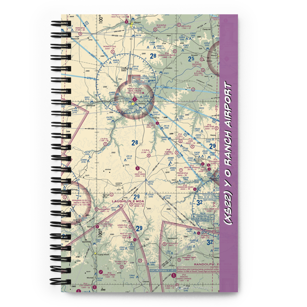 Y O Ranch Airport (XS22) VFR Sectional Notebook 