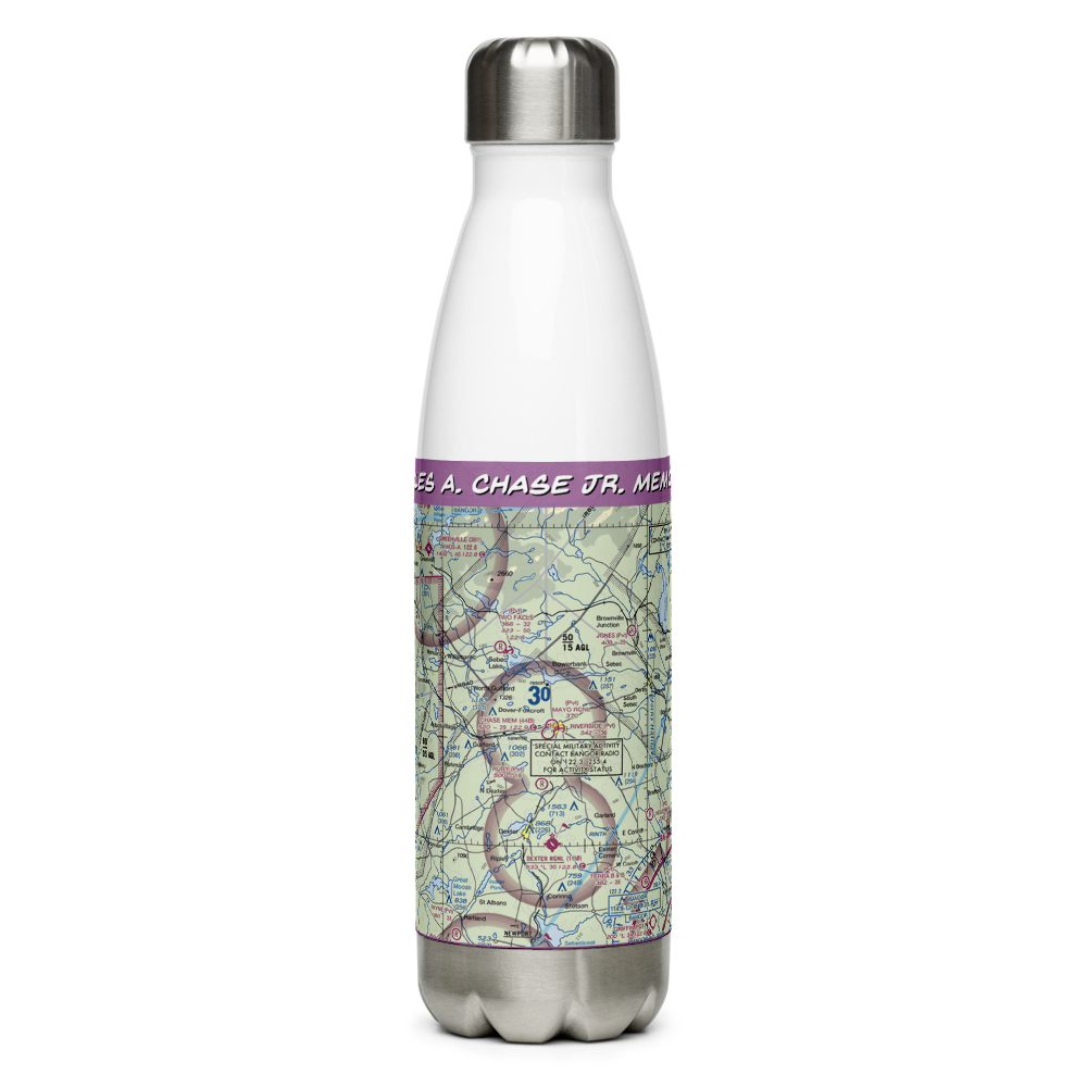 Charles A. Chase Jr. Memorial Field (44B) VFR Sectional Water Bottle 