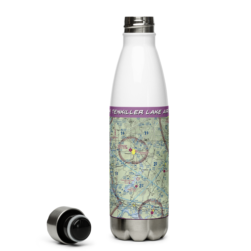 Tenkiller Lake Airpark (44M) VFR Sectional Water Bottle 