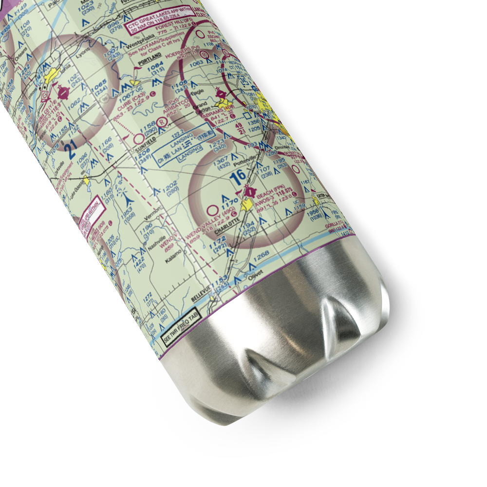 Airbatco Field (44MI) VFR Sectional Water Bottle 