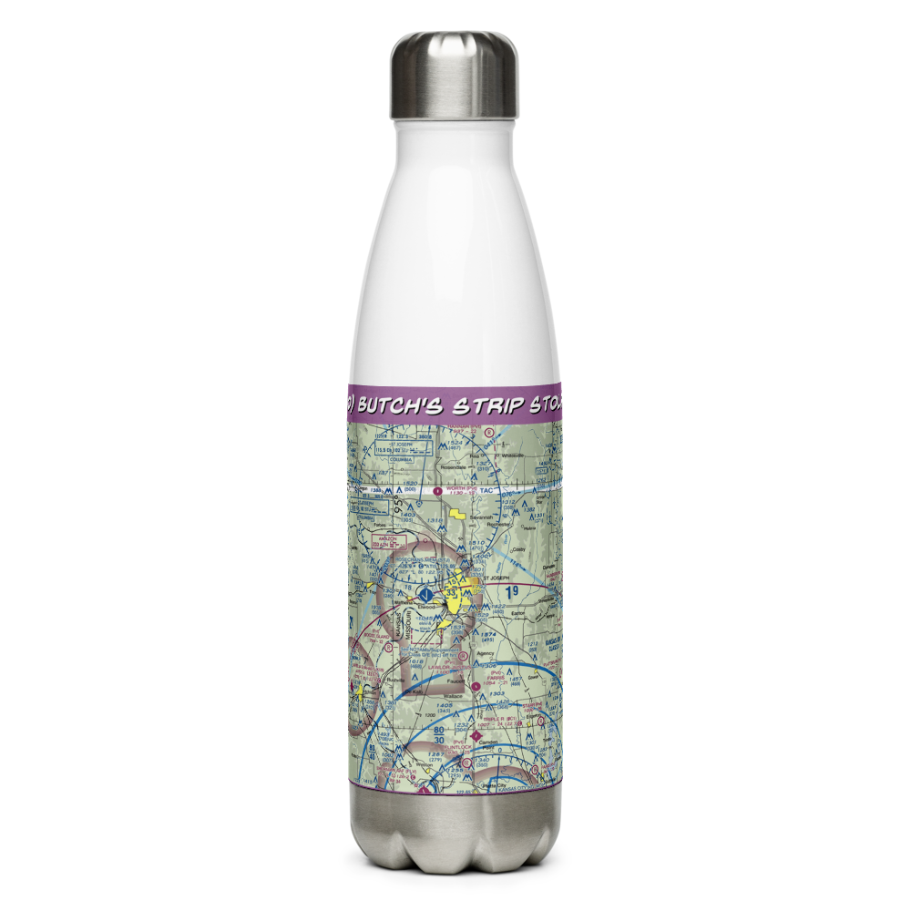 Butch's Strip STOLport (44MO) VFR Sectional Water Bottle 