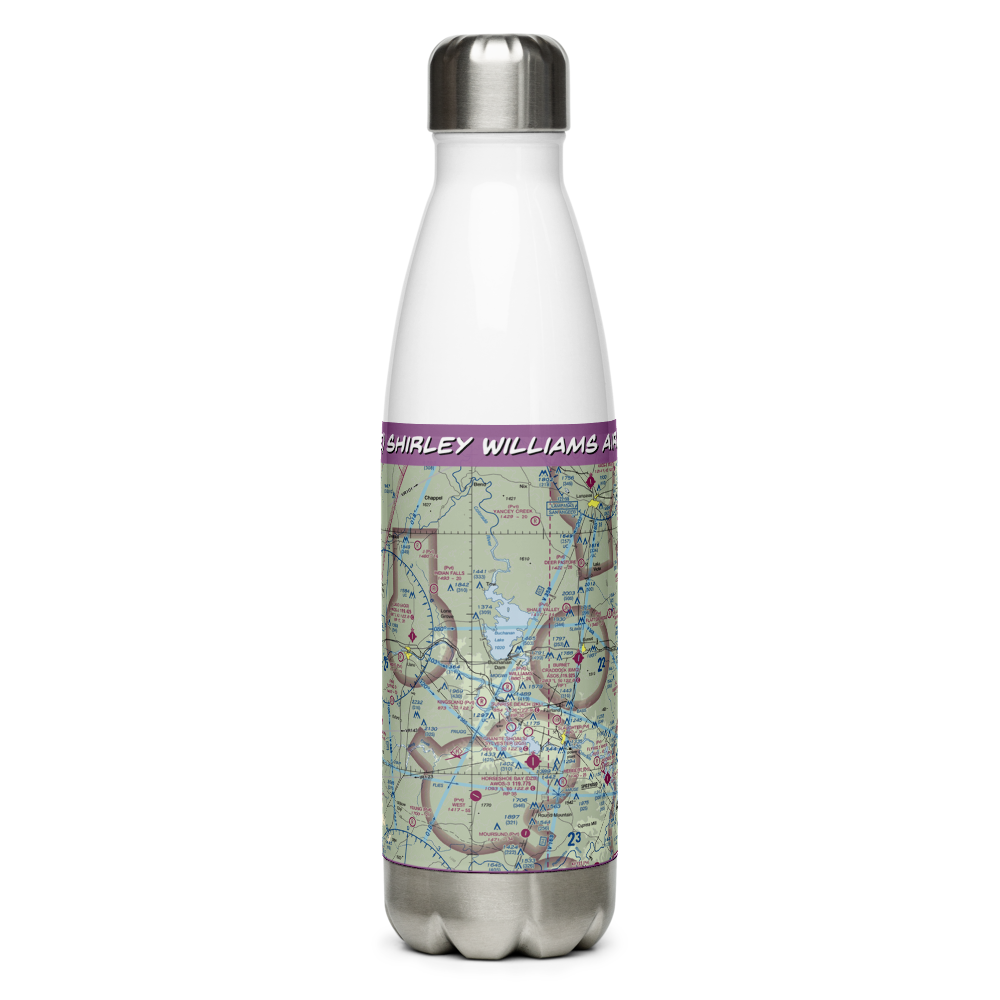 Shirley Williams Airport (44TE) VFR Sectional Water Bottle 