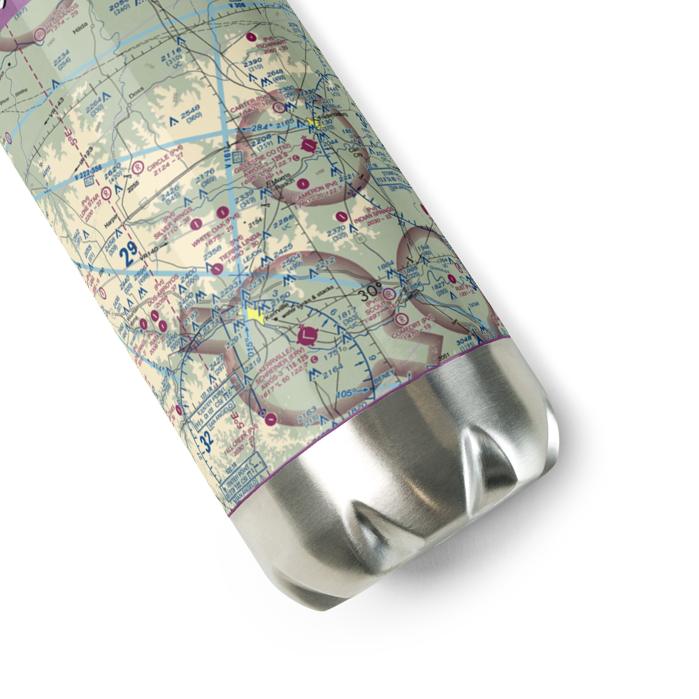 White Oak Airport (44TX) VFR Sectional Water Bottle 