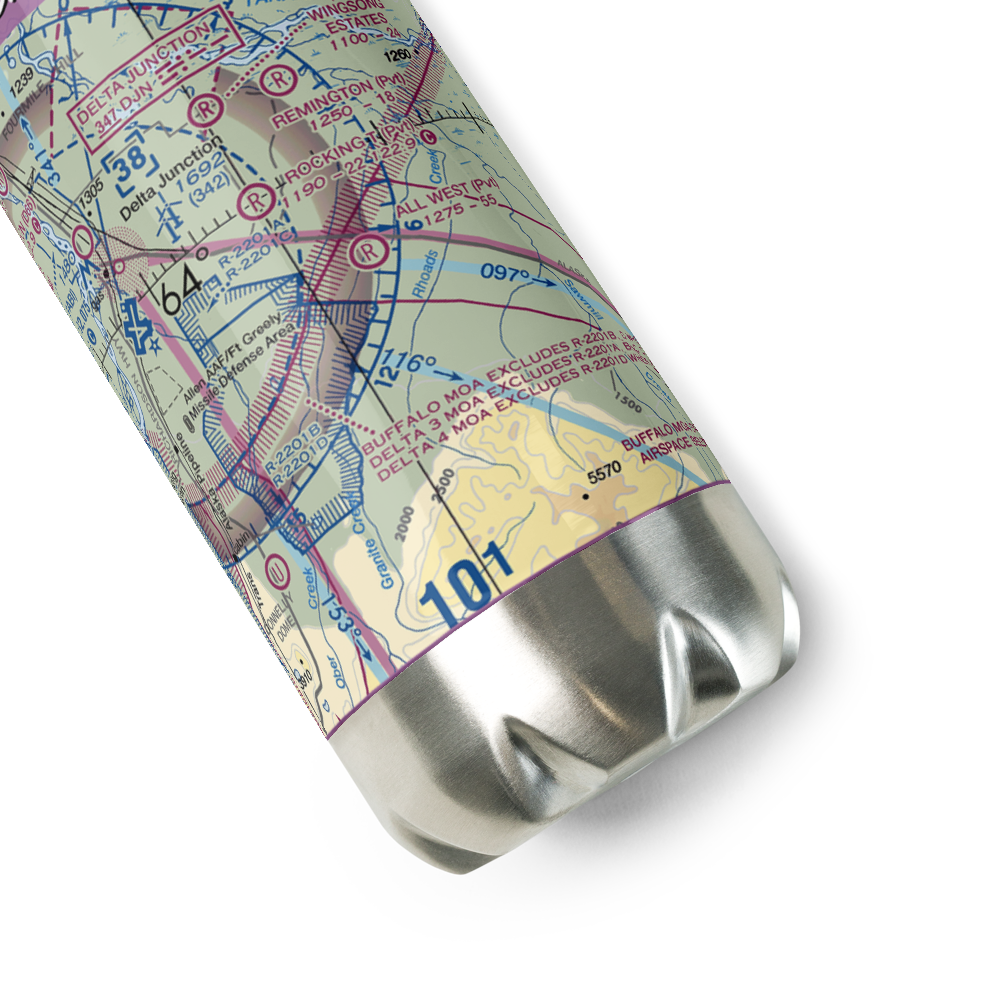 Cherokee Airport (45AK) VFR Sectional Water Bottle 
