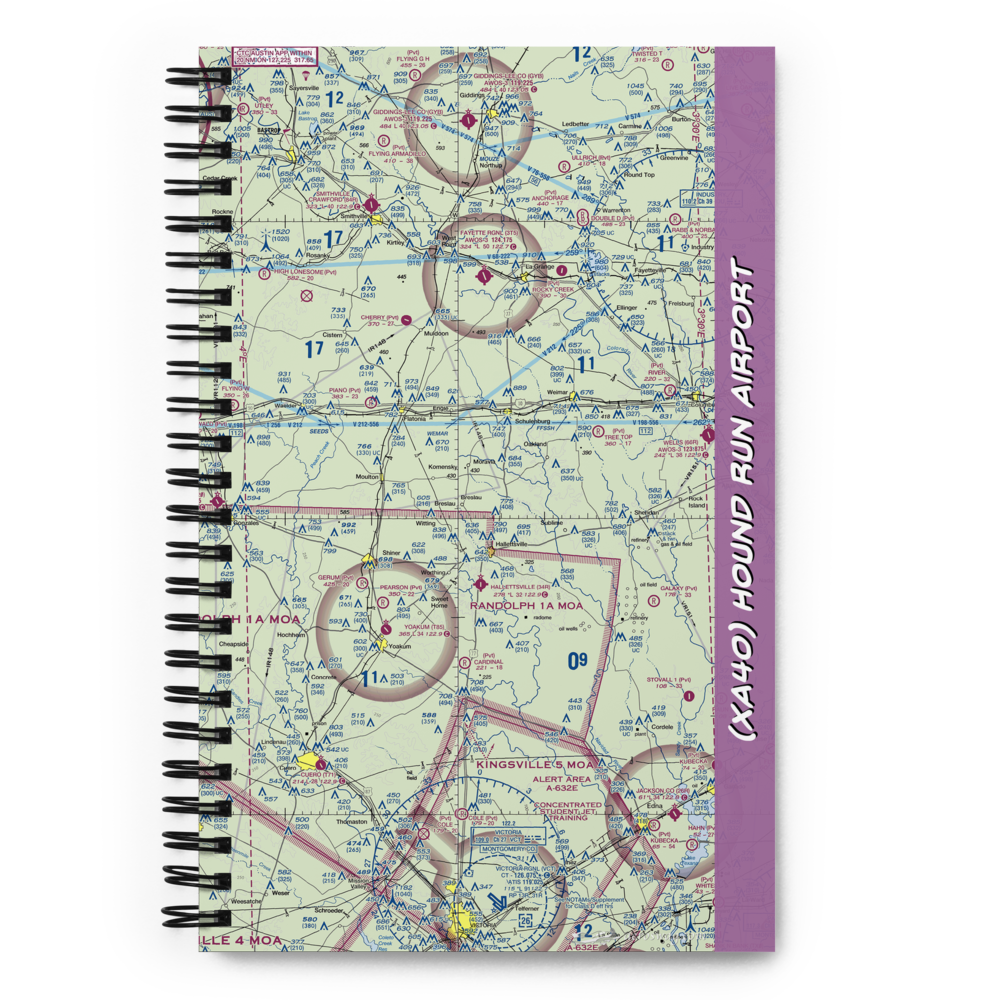 Hound Run Airport (XA40) VFR Sectional Notebook 