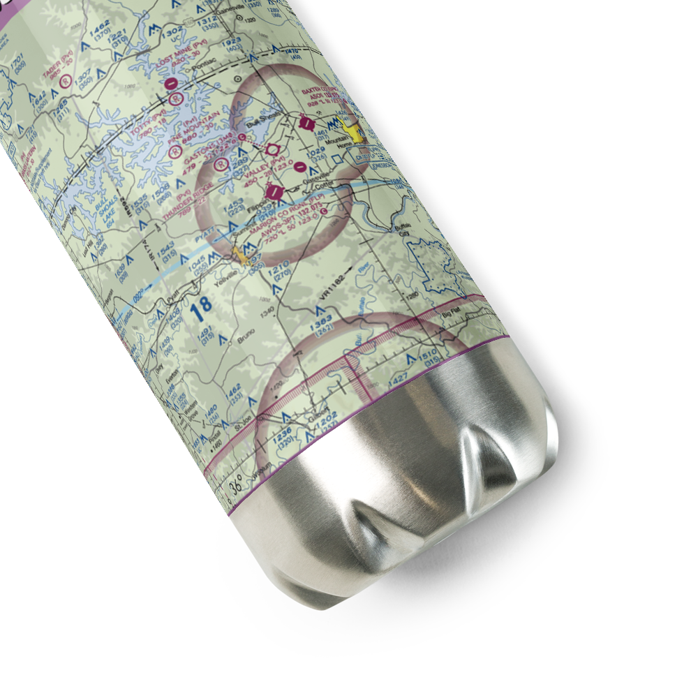 Thunder Ridge Ranch (45AR) VFR Sectional Water Bottle 