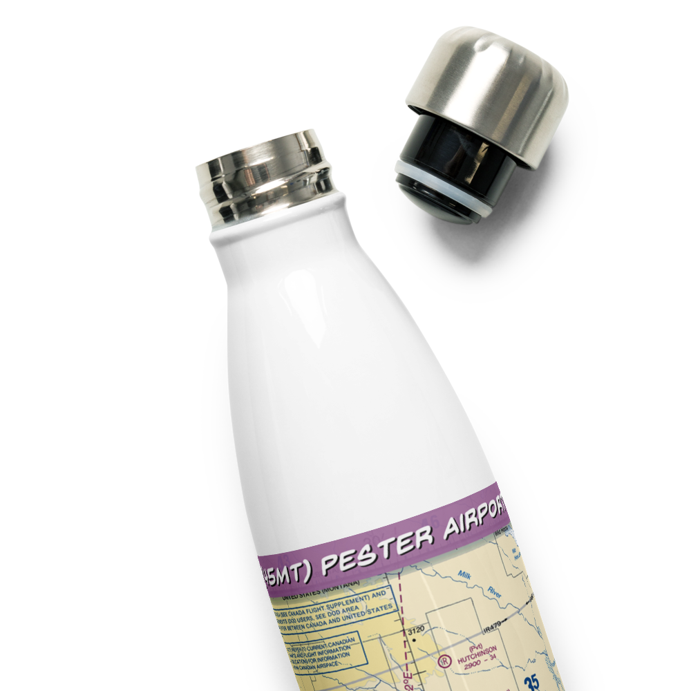 Pester Airport (45MT) VFR Sectional Water Bottle 