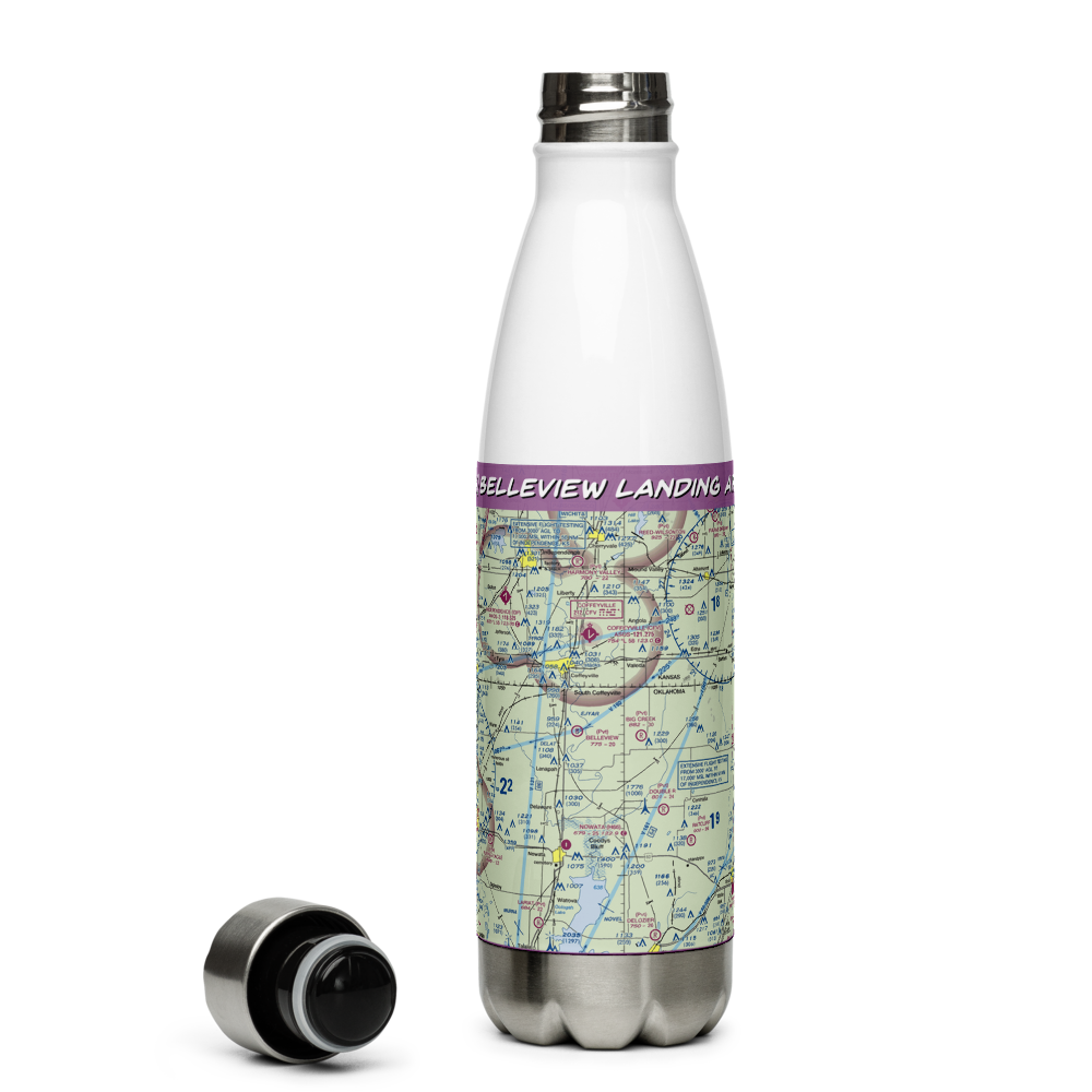 Belleview Landing Airport (45OK) VFR Sectional Water Bottle 