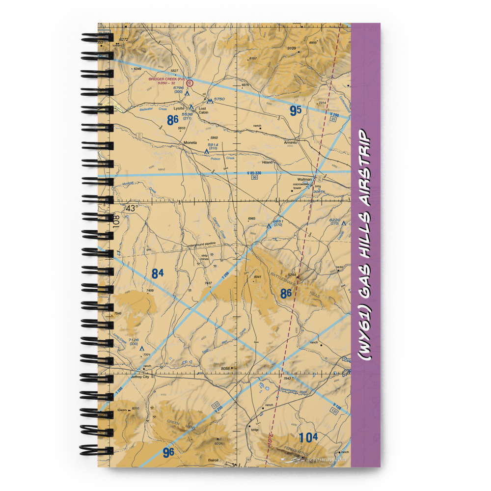 Gas Hills Airstrip (WY61) VFR Sectional Notebook 