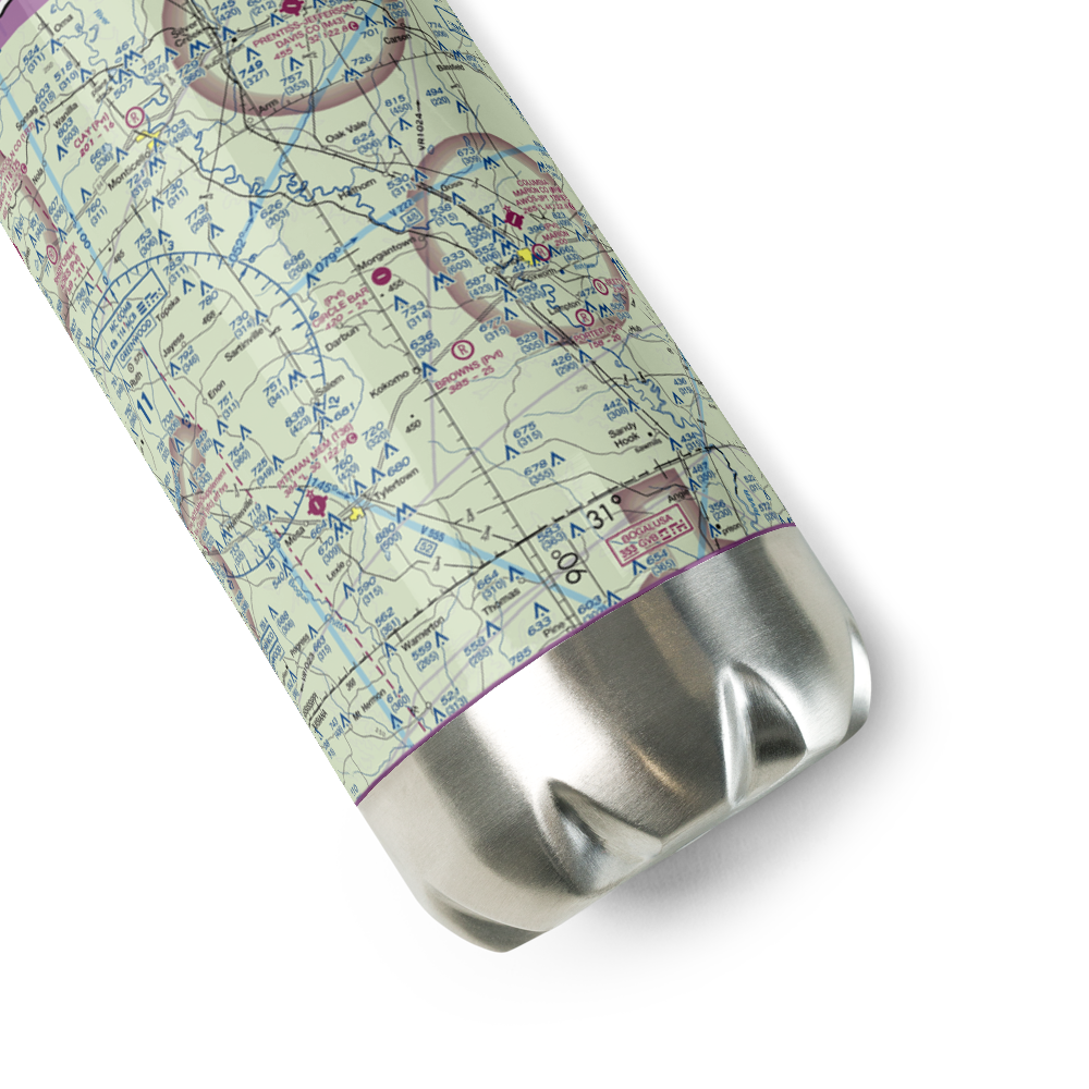Circle Bar Ranch Airport (46MS) VFR Sectional Water Bottle 