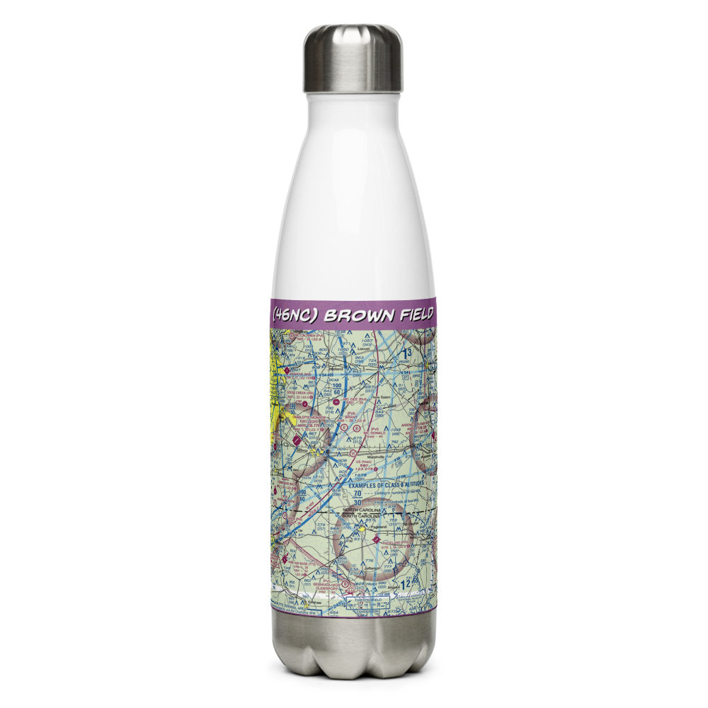Brown Field (46NC) VFR Sectional Water Bottle 