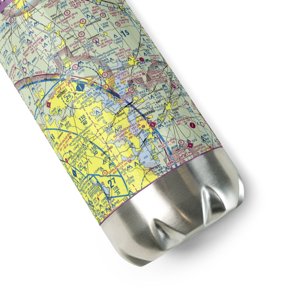 Lavon North Airport (46TS) VFR Sectional Water Bottle 