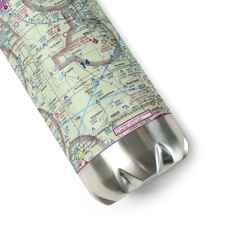Mayes Airport (47G) VFR Sectional Water Bottle 
