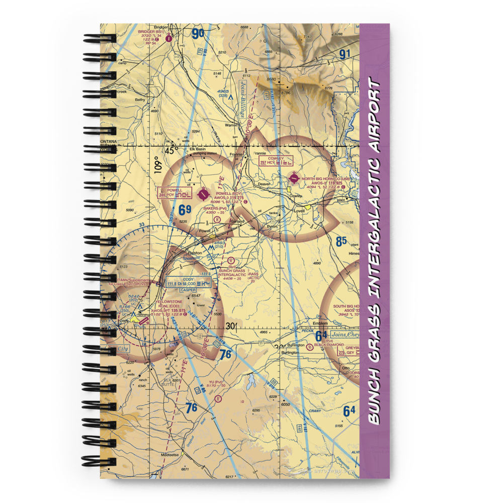Bunch Grass Intergalactic Airport (WY15) VFR Sectional Notebook 
