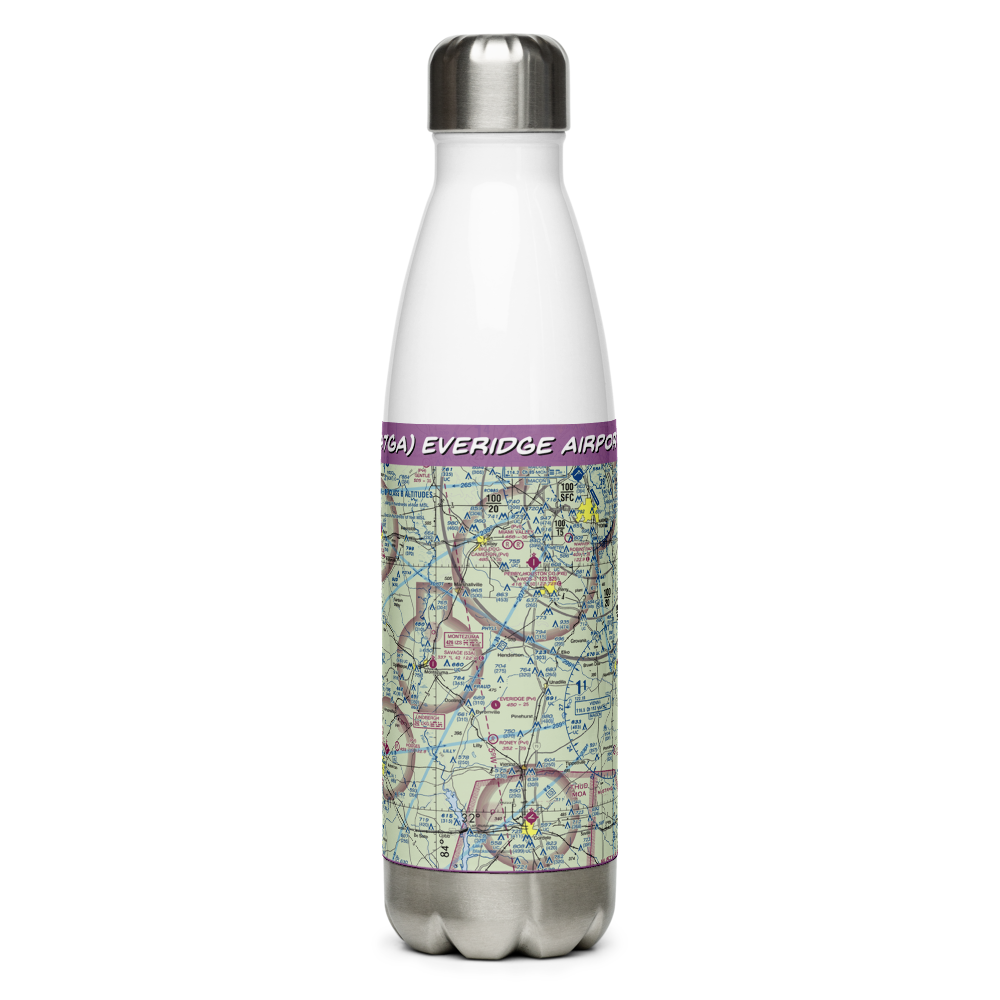 Everidge Airport (47GA) VFR Sectional Water Bottle 